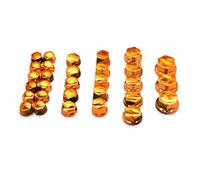 SHFT Universal 30PCS Motorcycle Modeling Plating Nut Decorative Screw Cap Compatible with FZ1 FAZER FZ6 FZ6R FZ8 XJ6 MT01 MT03 MT-07 MT-09(Color:Blue)(Orange)