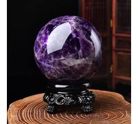 SHFTQXSLAT Amethyst Crystal Sphere, Dreamy Ball Quartz Power Stone for, Scrying, Feng Shui, Decor,Ornament,100mm/3.9in