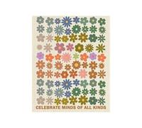 SHFTQXSLAT Inclusive Classroom Decor: Neurodiversity Poster Celebrating All Minds, Autism Awareness Mental Health Wall-Art for Schools & Offices(Framed,12x18inch(30x45cm))