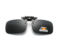 SHFYFHS Polarized Clip on Sunglasses Mens/Womens Clip on Black Light Glasses with Case 180 degrees Flip up Rimless Fit on most Sizes of Nearsighted Sunglasse Ideal for Outdoor/Driving/Fishing/Beach.