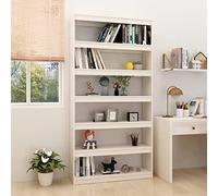 ShGaxin Book Cabinet/Room Divider White 100x30x200 cm Solid Pinewood,Bookcase Shelf,Cube Storage Unit,Storage Unit