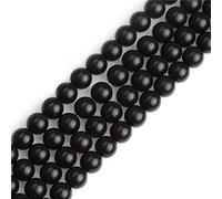 SHGbeads 10mm Frost Matte Black Agate Semi Precious Gemstone Round Loose Beads for Jewellery Making DIY Handmade Craft Supplies 15"
