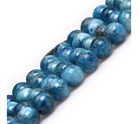 SHGbeads Blue Apatite Quartz Gemstone Loose Beads Natural Round 8mm Crystal Energy Stone Healing Power for Jewellery Making 15''