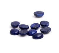 SHGbeads Blue Lapis Lazuli Oval Cabochon Flat Back Dome for Jewellery Ring Pendant Making 10x12mm 5 Pcs