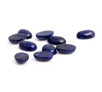 SHGbeads Blue Lapis Lazuli Oval Cabochon Flat Back Dome for Jewellery Ring Pendant Making 10x14mm 5 Pcs