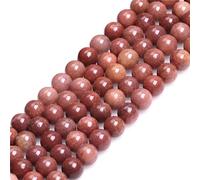 SHGbeads Dark Red African Blood Jasper Natural Gemstone Loose Crystal Beads for Jewellery Making Round 8mm 15"