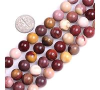 SHGbeads Mookaite Jasper Gemstone Loose Beads Natural Crystal Energy Healing Power for Jewellery Making Round 10mm 15''