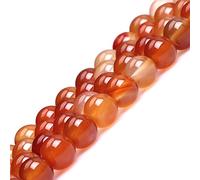 SHGbeads Red Carnelian Natural Gemstone Loose Beads Round 10mm Crystal Energy Stone Healing Power for Jewellery Making 15''