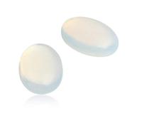 SHGbeads White Opalite Oval Cabochon Flat Back Dome for Jewellery Ring Pendant Making 18x25mm 5 Pcs（No Hole）