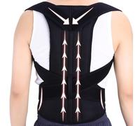 SHGDAIO Plus Size Posture Corrector For Women And Men, Back Straightener, Hunchback Correction, Spine Corrector, Back Pain Relief, Support Brace For Neck, Shoulder, And Back (Black L)