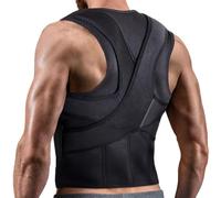 SHGDAIO Posture Corrector Men Women Upper Lower Back Support Adjustable Full Back Brace Belt Anti Hunchback Lumbar Spine Decompression Posture Correction Cross Back Strap (Black L)