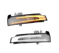 SHGJGH Turn Signal Light For Mercedes For Benz W204 For CLA A B C E S GLA GLK CLS Class Car Witchback LED Side Mirror Amber Turn Signal Light White DRL Auxiliary Indicator(Dual Color W A)