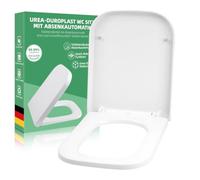 Shgjutop Toilet Seat Soft Close, Square Soft Close Toilet Seat with Adjustable Hinges, Universal Quick Release Toilet Seats Lid in Sturdy Anti-Bacterial Premium Thermoset Material, White
