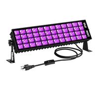 SHGPODA 100W LED Black Light Bar, IP66 Waterproof Blacklight with 6ft Cord+Plug+Switch, Black Lights for Neon Glow Party, Fluorescent Poster, Body Paint, Birthday, Bedroom, Halloween, Christmas