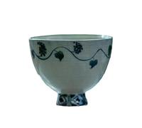 SHGUOMSC 45ml 6 * 6cm Blue and White Porcelain Tea Cup Coffee Goblet Mug Ceramic Wine Ice Cream for and Household Office(Ceramic Goblet- Grape Branch)
