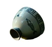 SHGUOMSC 45ml 6 * 6cm Blue and White Porcelain Tea Cup Coffee Goblet Mug Ceramic Wine Ice Cream for and Household Office(Ceramic Goblet- Buyu)