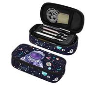 shgwehh Astronaut Pencil Case Large Capacity Pen Bag with Zipper Compartment Pencil Pouch Multifunction Stationary Bag for Boy Men