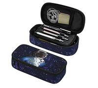 shgwehh Astronauts Pencil Case, Large Capacity Pencil Pouch with Zipper, Durable Pen Pencil Bag Multifunction Stationary Bag for Girl Women