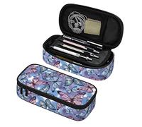 shgwehh Butterfly Pencil Case, Pencil Pouch with Zipper, Large Capacity Pencil Pen Case Box, Durable Stationery Storage Organizer Bags for Teens Boys Girls Women Office (Butterfly)