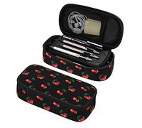 shgwehh Cherry Pencil Case, Pencil Pouch with Zipper, Large Capacity Pencil Pen Case Box, Durable Stationery Storage Organizer Bags for Teens Boys Girls Women Office (Cherry)