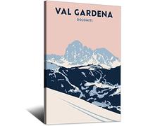 shgwehh Metal Tin Sign Italy Val Gardena Ski Facility Vintage Travel Tin Sign Rustic Decor Cave Coffee Shop Bar Bedroom Home Wall Decor Tin Sign 20x30CM