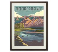 shgwehh Metal Tin Sign Theodore Roosevelt National Park Tin Sign Vintage Rustic Decor Cave Coffee Shop Bar Bedroom Home Wall Decor Nostalgic Tin Sign 20x30CM