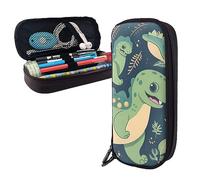 shgwehh Pencil Case Cute Dinosaur Printed Big Capacity Pencil Case Pencil Pouch Simple Stationery Organizer for Office Travel Holder Box