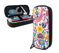 shgwehh Pencil Case Mexican Otomi Animals Printed Big Capacity Pencil Case Pencil Pouch Simple Stationery Organizer for Office Travel Holder Box