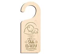 Shh Baby Sleeping Door Hanger Sign Do Not Disturb (Veneered MDF)