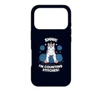 Shh! I'm Counting Stitches! Cute Knitting Unicorn Case for iPhone 17 Pro