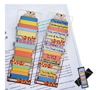 Shh...I'm Reading Metal Bookmark - Double Sided Library Bookmark for TBR List & Vintage Book Tracker