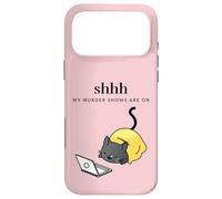 Shh My Murder Shows Are On Cozy Mystery Lover Whodunit Binge Case for iPhone 17 Pro Max