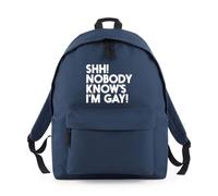 Shh Nobody Knows I'm Gay Backpack Rucksack 18L Bag - 42 x 31 x 21cm