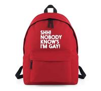 Shh Nobody Knows I'm Gay Backpack Rucksack 18L Bag - 42 x 31 x 21cm