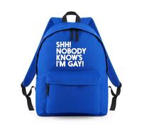 Shh Nobody Knows I'm Gay Backpack Rucksack 18L Bag - 42 x 31 x 21cm