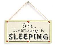 Shh...Our Little Angel is Sleeping - Baby Sleeping Love Heart Sign Gift