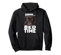 Shhh Bed Time Funny Chocolate Lab Dog Labrador Retriever Pullover Hoodie