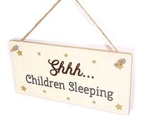 Shhh Children Sleeping Sign, Angel Star Decor