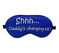 Shhh...Daddy's Charging Ultra Soft Daddy's Charging Funny Sleep Mask for Dad, New dad, Father, New Parents, Baby Shower, Gender Reveal Party, Birthday, Christmas Stocking Stuffer.