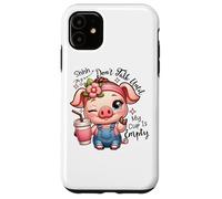 Shhh Dont Talk Until My Cup Is Empty Funny Coffee Case for iPhone 11