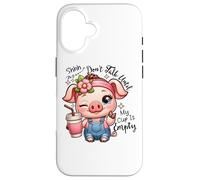 Shhh Dont Talk Until My Cup Is Empty Funny Coffee Case for iPhone 16