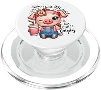 Shhh Dont Talk Until My Cup Is Empty Funny Coffee PopSockets PopGrip for MagSafe