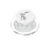 Shhh! Fingers to Lips Line Drawing Minimalist Design PopSockets PopGrip for MagSafe
