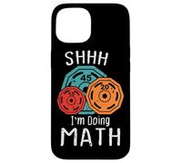 Shhh I’m Doing Math Vintage Weightlifting Training Workout Case for iPhone 15