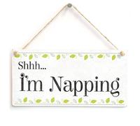 Shhh I’m Napping Hanging Sign, Do Not Disturb Decor