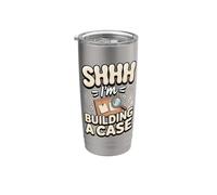 Shhh I'm Building a Case Detective True Crime Stainless Steel Insulated Tumbler