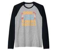 Shhh I'm Busy Reading K Drama Subtitles Raglan Baseball Tee