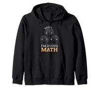 Shhh I'm Doing Math Fitness Weight Lifting Workout Training Zip Hoodie