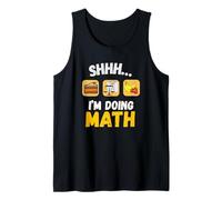 Shhh I'm Doing Math Funny Diet Balance Nutrition Tank Top