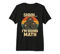 Shhh I'm Doing Math Funny Weight Lifting Workout Training Premium T-Shirt